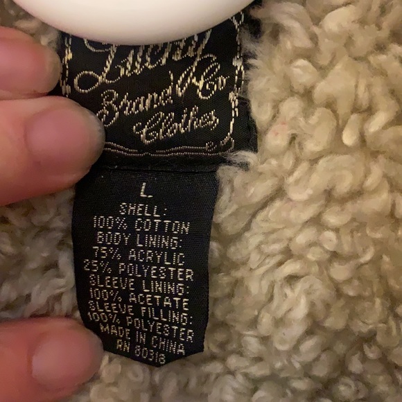 Red Corduroy Lucky Brand Fall or Winter Jacket - Picture 3 of 4